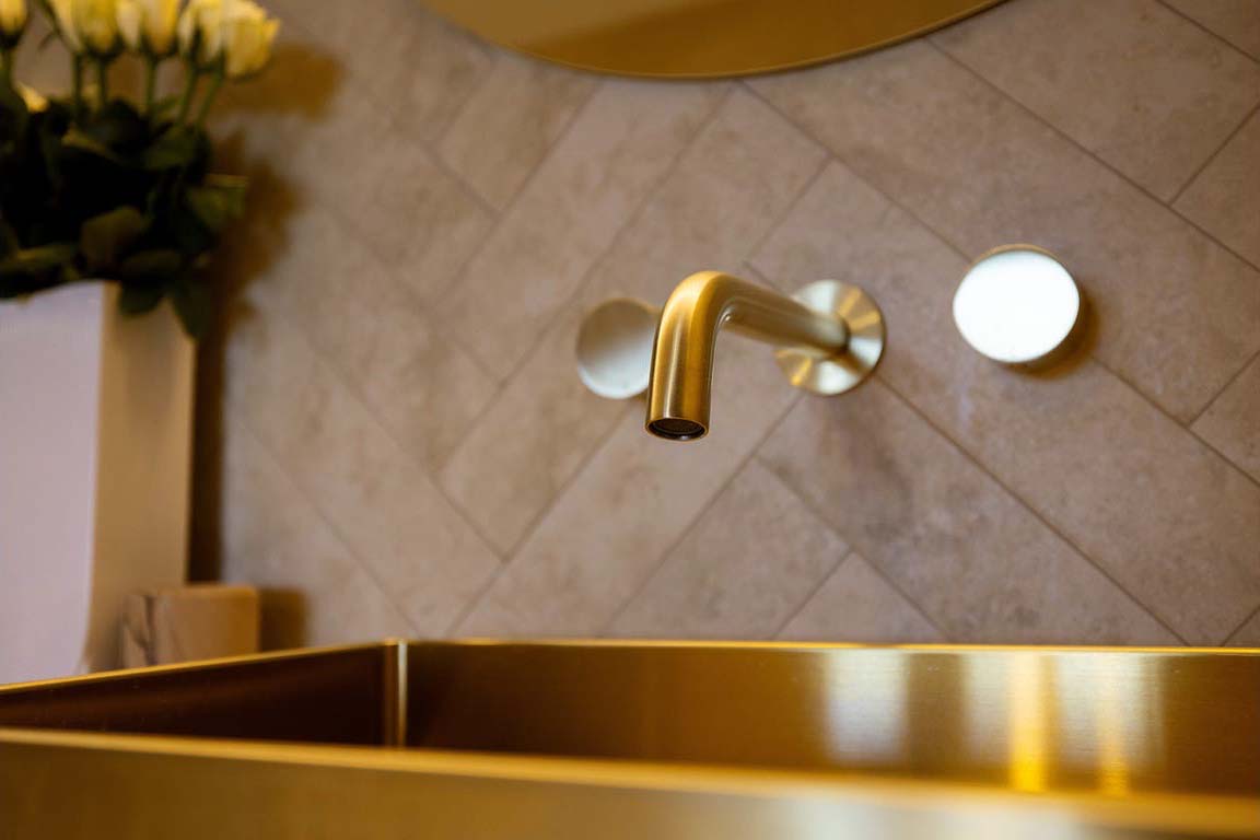gold taps in high end bathroom renovation in richmond hill northern rivers by mgm construction